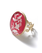 Kirstin Ash Red Bird Silhouette Ring
